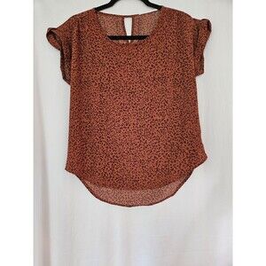 Hippie‎ Rose Leopard Print Blouse NWT